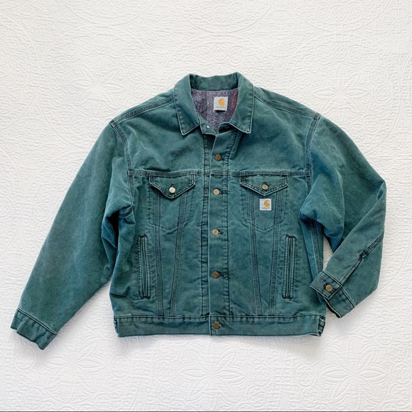 Carhartt Other - RARE🔥 Vintage 90s Carhartt Men’s Blanket Lined Denim Trucker Jacket
